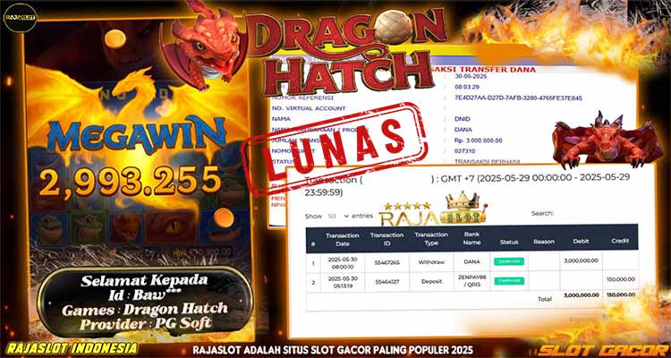 baw*** meraih 3 juta dari dragon hatch di rajaslot