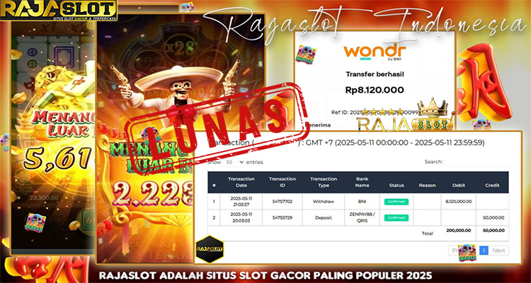 kemenangan rajaslot 12 mei 2025