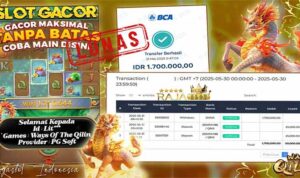 lit raih kemenangan 1 juta 700 dari ways of the qilin di rajaslot