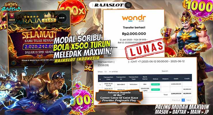 kemenangan member bor*** 2 juta dari gates of gatot kaca di rajaslot