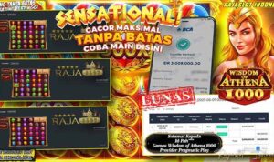 member pah*** menang 3 juta dari wisdom of athena di rajaslot