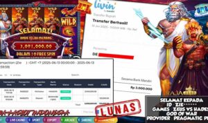 member zie menang 3 juta dari slot Zeus Vs Hades di rajaslot